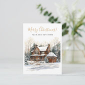 メリークリスマス素朴ニューホームムービング 案内ポストカード (スタンド正面)