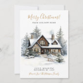 メリークリスマス素朴ニューホームムービング 案内状 (正面)