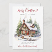 メリークリスマス素朴ニューホームムービング 案内状 (正面)