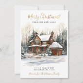 メリークリスマス素朴ニューホームムービング 案内状 (正面)