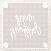 メリークリスマス素朴バッファロー ガラスコースター (裏面)