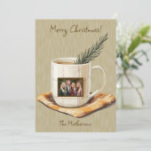 メリークリスマス素朴フォトマグフラットホリデーカード シーズンカード (スタンド正面)