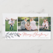 メリークリスマス素朴フローラ3 Photo Collage シーズンカード (正面)