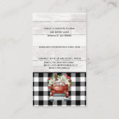 メリークリスマス素朴ヴィンテージレッドトラック事業 名刺 (裏面)