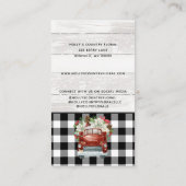 メリークリスマス素朴ヴィンテージレッドトラック 名刺 (裏面)