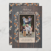 メリークリスマス素朴休暇写真 シーズンカード (正面/裏面)