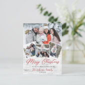 メリークリスマス素朴樺の木バーク4 PHOTO Greeting ポストカード (スタンド正面)