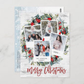 メリークリスマス素朴樺の木バーク4 PHOTO Greeting ポストカード (正面/裏面)