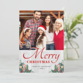 メリークリスマス素朴樺の木ミスタントー2写真 シーズンカード (スタンド正面)