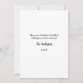 メリークリスマス素朴水カラー格言ファミリー シーズンカード (裏面)