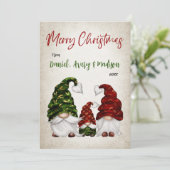 メリークリスマス素朴水カラー格言ファミリー シーズンカード (スタンド正面)