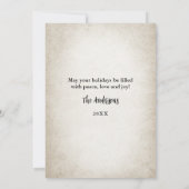 メリークリスマス素朴水カラー格言ファミリー シーズンカード (裏面)