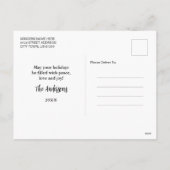 メリークリスマス素朴水カラー格言ファミリー シーズンポストカード (裏面)