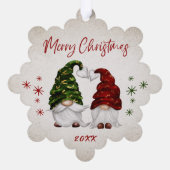 メリークリスマス素朴水カラー格言ホリデイ オーナメントカード (裏面)