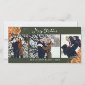 メリークリスマス素朴3フォトコラージュ シーズンカード (正面)