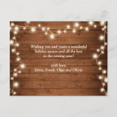 メリークリスマス素朴3フォトホリデーカード ポストカード (裏面)