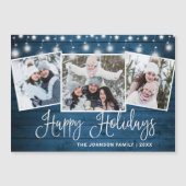 メリークリスマス素朴3フォト磁気カード (正面)