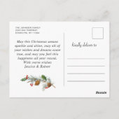 メリークリスマス素朴5 PHOTOグリーティングホリデー ポストカード (裏面)