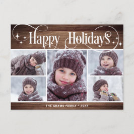 メリークリスマス素朴5 PHOTOグリーティングホリデー ポストカード