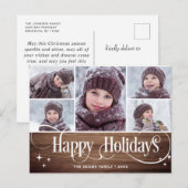メリークリスマス素朴5 PHOTOグリーティングホリデー ポストカード (正面/裏面)