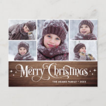 メリークリスマス素朴5 PHOTOグリーティングホリデー