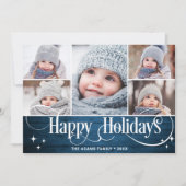 メリークリスマス素朴5 PHOTO Greeting Boho シーズンカード (正面)