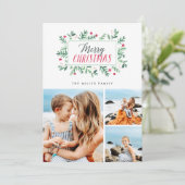 メリークリスマス絵を描ボタニカル3枚 シーズンカード (スタンド正面)