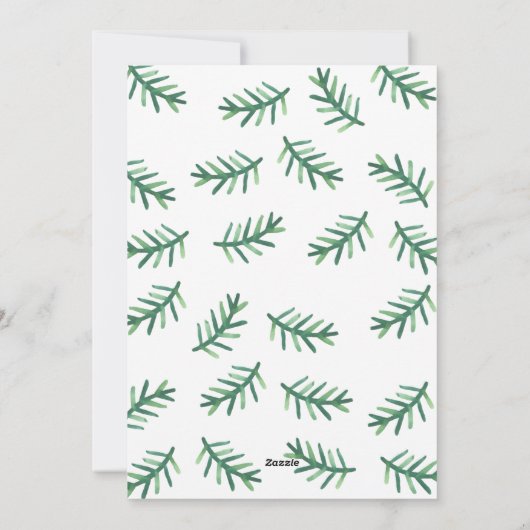 メリークリスマス絵を描ボタニカル3枚 シーズンカード (裏面)