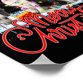 メリークリスマス縁どコリーサンタトナディアライト ポスター (角)