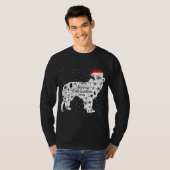 メリークリスマス縁どコリードッグクリスマス Tシャツ (正面フル)
