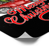 メリークリスマス縁どコリードッグスサンタトナカイ ポスター (角)