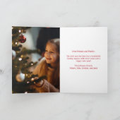 メリークリスマス縁ど木家族の写真を折り畳み シーズンカード (内部)