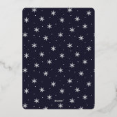 メリークリスマス縦写真アーチ 箔シーズンカード (裏面)