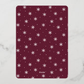 メリークリスマス縦写真アーチ 箔シーズンカード (裏面)