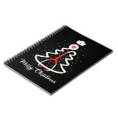 メリークリスマス聴診器ナースクリスマスツリーX ノートブック (左側)