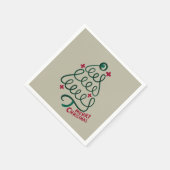 メリークリスマス聴診器CNA医療従事者 スタンダードカクテルナプキン (角)