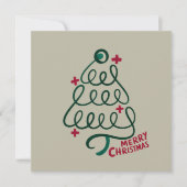メリークリスマス聴診器CNA医療従事者 招待状 (正面)