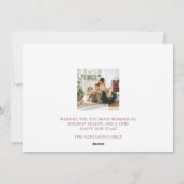 メリークリスマス脚本赤数々の写真コラージュ シーズンカード (裏面)