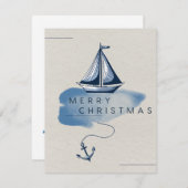 メリークリスマス航海のホリデーカード シーズンカード (正面/裏面)