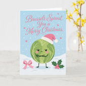 メリークリスマス芽キャベツ カード (黄色い花)
