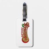 メリークリスマス荷物タグ ラゲッジタグ (裏面縦)