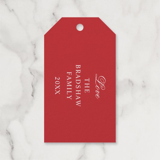 メリークリスマス華やかな金ゴールド ギフトタグ (裏面)