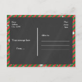 メリークリスマス葉書チョークホリディフォトカード シーズンポストカード (裏面)