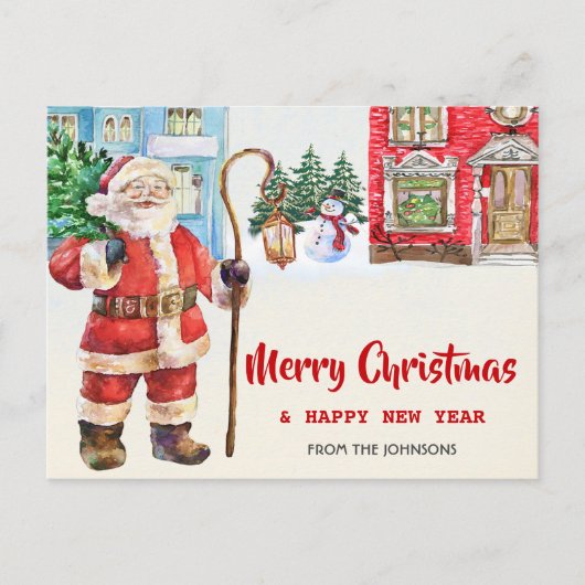 メリークリスマス葉書季節のごあいさつカード ポストカード (正面)