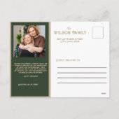 メリークリスマス葉金ゴールドファミリー写真枠 シーズンポストカード (裏面)