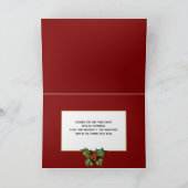 メリークリスマス葉金ゴールド3 – フォトレッドタータンチェック シーズンカード (内部)