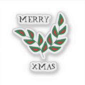 メリークリスマス葉 シール (正面)