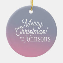 メリークリスマス薄紫ピンクグラデーション