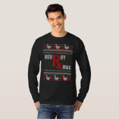 メリークリスマス薬局技術薬剤師の醜いクリスマス Tシャツ (正面フル)