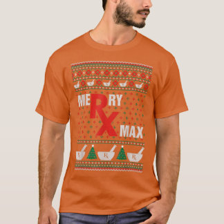 メリークリスマス薬局者醜いクリスマスセーターT Tシャツ